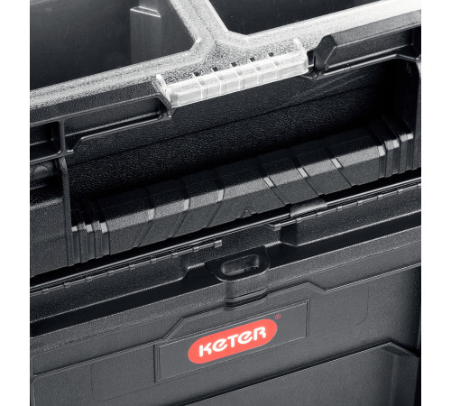 KETER SMART ROLLING, 564 х 373 х 700 мм, (22″), набор пластиковый ящик-тележка + ящик для инструментов + ящик органайзер (38390-22) купить  в Сочи