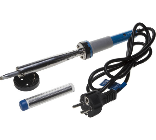 ЗУБР 100 Вт, в наборе: припой + подставка, 2к рукоятка, клин, керамический нагреватель, электропаяльник (55402-100) купить  в Сочи