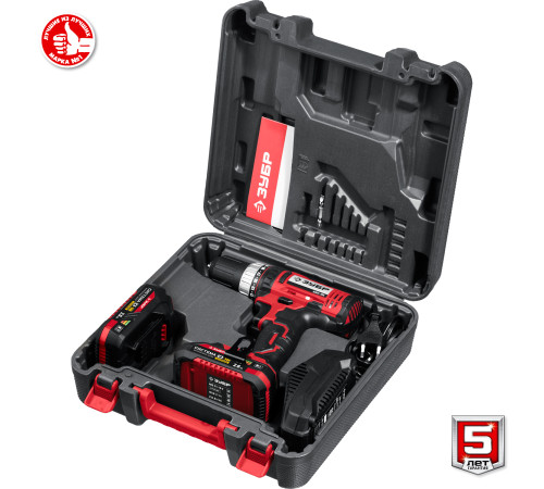 ЗУБР С1-18, 18 В, 40 Н·м, 2 АКБ (2 А·ч), дрель-шуруповерт, кейс (ДШЛ-185-22) купить  в Сочи