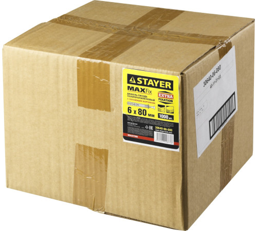 STAYER 6 х 80 мм, потайной бортик, 1000 шт, дюбель-гвоздь (30640-06-080) купить  в Сочи
