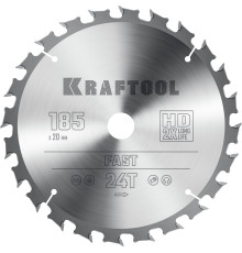 KRAFTOOL Fast, 185 х 20 мм, 24Т, пильный диск по дереву (36950-185-20)