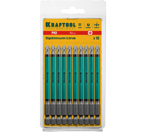 KRAFTOOL Optimum, PH2, 100 мм, 10 шт, биты (26122-2-100-10) купить в Сочи KRAFTOOL Optimum, PH2, 100 мм, 10 шт, биты (26122-2-100-10) купить в Сочи