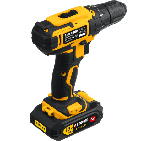 STEHER 16 В, 35 Н·м, 2 АКБ (2 А·ч), дрель-шуруповерт, кейс (CD-160-2) купить в Сочи STEHER 16 В, 35 Н·м, 2 АКБ (2 А·ч), дрель-шуруповерт, кейс (CD-160-2) купить в Сочи