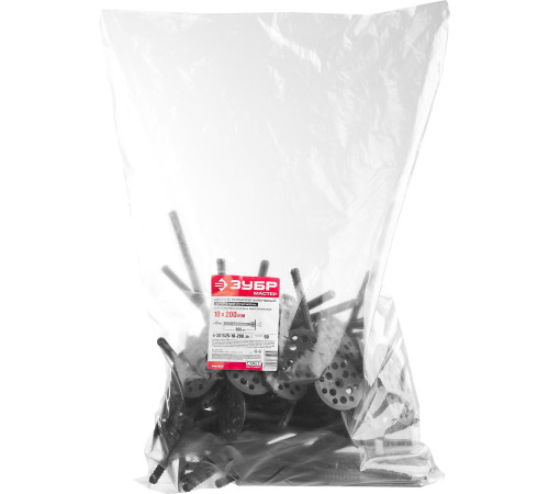 ЗУБР 10 х 200 мм, металлический стержень, 50 шт, дюбель для изоляционных материалов (4-301525-10-200) купить  в Сочи