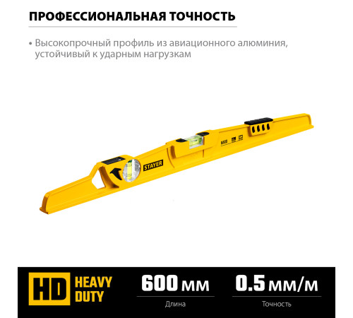 STAYER HARD, 600 мм, с зеркальным глазком, литой уровень, Professional (3483-060) купить в Сочи STAYER HARD, 600 мм, с зеркальным глазком, литой уровень, Professional (3483-060) купить в Сочи