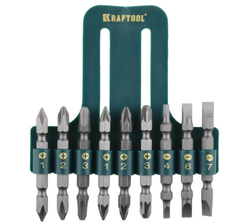 KRAFTOOL KraftMax, 9 шт, набор двусторонних бит (26060-H10) купить в Сочи KRAFTOOL KraftMax, 9 шт, набор двусторонних бит (26060-H10) купить в Сочи