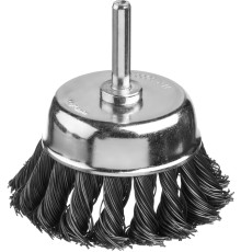 MIRAX 75 мм, жгутированная стальная проволока 0.5 мм, щетка чашечная для дрели (35148-075)