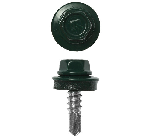 ЗУБР СКМ 6005, 25 х 5.5 мм, зелёный насыщ., 1800 шт, кровельный саморез, Профессионал (4-300310-55-025-6005) купить  в Сочи