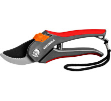 GRINDA G-26, 205 мм, углеродистая сталь, закаленные лезвия, тефлоновое покрыт., двухкомпонентные пластиковые рукоятки, плоскостной секатор (8-423102)