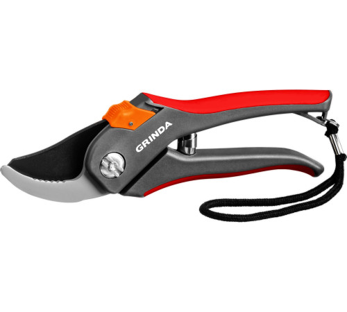 GRINDA G-26, 205 мм, углеродистая сталь, закаленные лезвия, тефлоновое покрыт., двухкомпонентные пластиковые рукоятки, плоскостной секатор (8-423102) купить  в Сочи