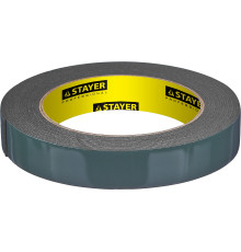 STAYER 19 мм, 5 м, черная, на вспененной основе, двухсторонняя клейкая лента, Professional (12233-19-05)