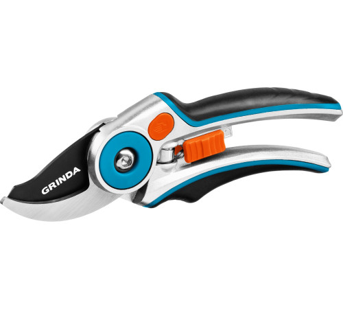 GRINDA P-29, 210 мм, закаленная сталь, усиленная конструкция с эргономичными алюминиевыми рукоятками, плоскостной секатор, PROLine (423429) купить  в Сочи
