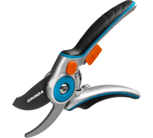 GRINDA P-29, 210 мм, закаленная сталь, усиленная конструкция с эргономичными алюминиевыми рукоятками, плоскостной секатор, PROLine (423429) купить  в Сочи