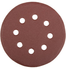 Круг шлифовальный универсальный STAYER ″MASTER″ из абразивной бумаги на велкро основе, 8 отверстий, Р180, 125мм, 5шт