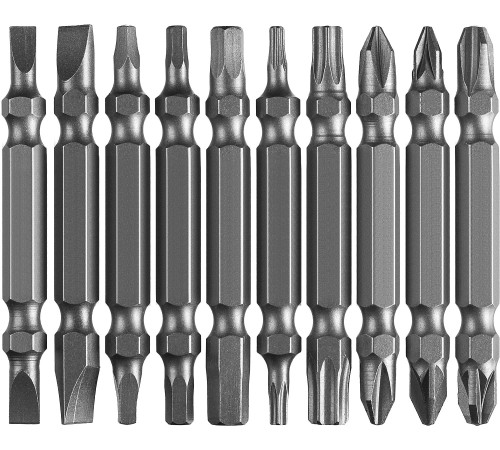 ЗУБР МХ-10, 10 шт, двусторонние длинные биты (26089-H10) купить  в Сочи