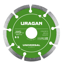 URAGAN UNIVERSAL 115 мм, диск алмазный отрезной сегментный (36705-115)