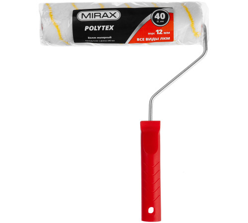 MIRAX POLYTEX, 40 х 240 мм, бюгель 6 мм, ворс 12 мм, полиакрил/полиэстер, все виды ЛКМ, малярный валик (03716-24) купить в Сочи MIRAX POLYTEX, 40 х 240 мм, бюгель 6 мм, ворс 12 мм, полиакрил/полиэстер, все виды ЛКМ, малярный валик (03716-24) купить в Сочи