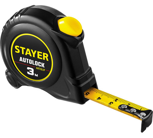 STAYER AutoLock, 3 м х 16 мм, рулетка с автостопом (2-34126-03-16) купить  в Сочи