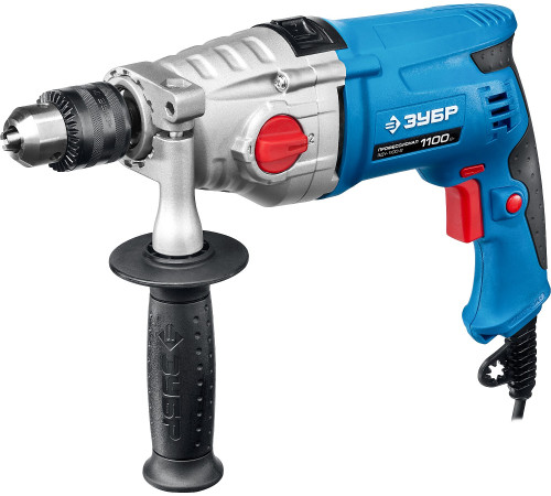 ЗУБР 1100 Вт, 13 мм, 2 скорости, ударная дрель, мет. корпус, Профессионал (ЗДУ-1100-2 ЭРМКМ2) купить  в Сочи
