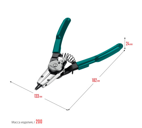 KRAFTOOL Universal 8-in-1, внешний/внутренний, съемник стопорных колец (22813) купить  в Сочи