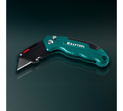KRAFTOOL Helfer, компактный складной нож с трапециевидным лезвием, тип А24 (09242) купить  в Сочи