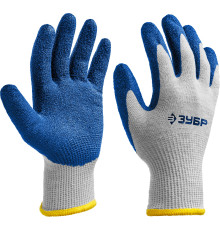 ЗУБР ЗАХВАТ, S-M, х/б перчатки с текстурированным нитриловым обливом, повышенная износостойкость, 13 класс, Профессионал (11457-S)