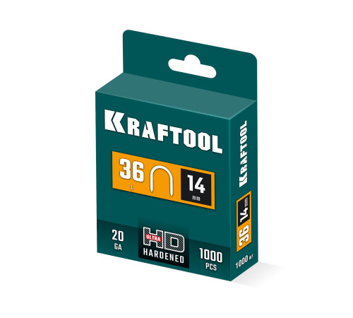 KRAFTOOL тип 36 (L) 14 мм, 1000 мм, калибр 20GA, скобы кабельные для степлера (31636-14) купить в Сочи KRAFTOOL тип 36 (L) 14 мм, 1000 мм, калибр 20GA, скобы кабельные для степлера (31636-14) купить в Сочи