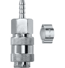 KRAFTOOL штуцер ″елочка″, 6 мм - рапид муфта, с хомутом, переходник (06596-06)