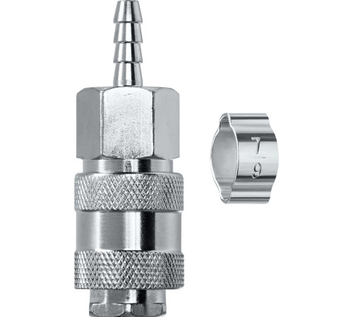 KRAFTOOL штуцер ″елочка″, 6 мм - рапид муфта, с хомутом, переходник (06596-06) купить  в Сочи