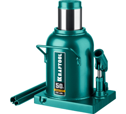 KRAFTOOL KRAFT-LIFT, 50 т, 270 - 420 мм, бутылочный гидравлический домкрат (43462-50) купить  в Сочи