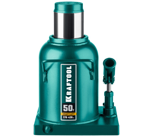 KRAFTOOL KRAFT-LIFT, 50 т, 270 - 420 мм, бутылочный гидравлический домкрат (43462-50) купить  в Сочи