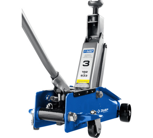 ЗУБР Т-77, 3 т, 192 - 533 мм, подкатной домкрат с высоким подъемом, Профессионал (43055-3) купить  в Сочи