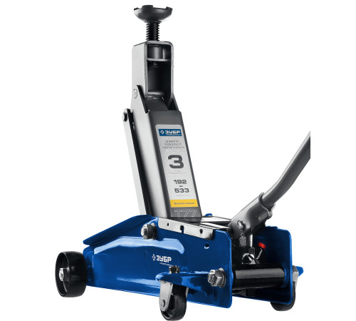 ЗУБР Т-77, 3 т, 192 - 533 мм, подкатной домкрат с высоким подъемом, Профессионал (43055-3) купить  в Сочи