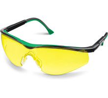 KRAFTOOL BASIC, открытого типа, жёлтые, стекло-моноблок с покрытием устойчивым к истиранию и запотеванию, защитные очки (110318)