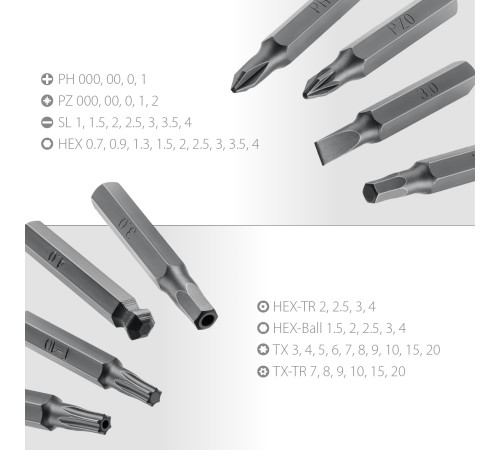 KRAFTOOL Precision-51, 51 предм., для точных работ, отвертка (25691) купить  в Сочи