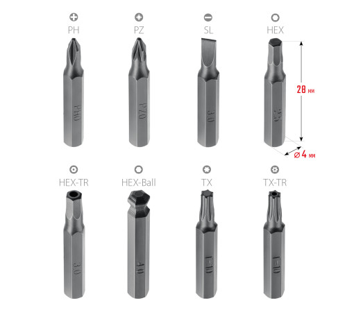KRAFTOOL Precision-51, 51 предм., для точных работ, отвертка (25691) купить  в Сочи