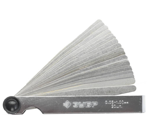 ЗУБР 20 шт, 0.05 - 1 мм, набор автомобильных щупов (4325-H20) купить  в Сочи