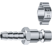 ЗУБР штуцер ″елочка″, 8 мм - рапид штуцер, переходник с обжимным хомутом, Профессионал (64918-08)