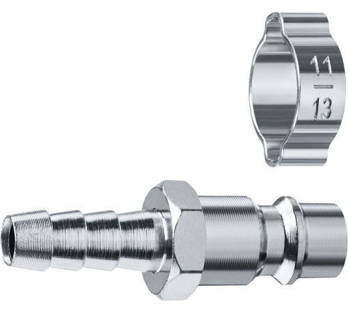 ЗУБР штуцер ″елочка″, 8 мм - рапид штуцер, переходник с обжимным хомутом, Профессионал (64918-08) купить  в Сочи