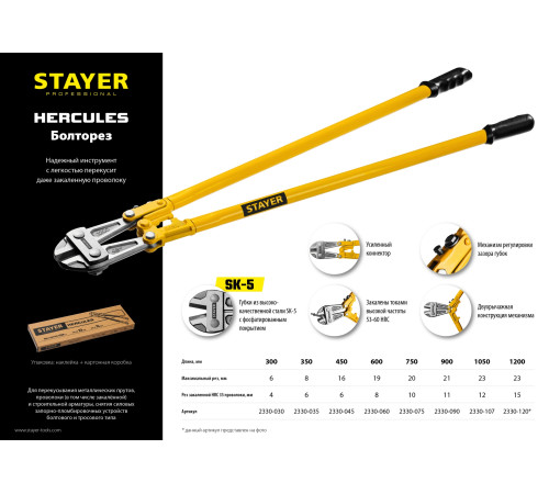 STAYER Hercules, 300 мм, болторез (2330-030) купить  в Сочи