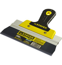 STAYER PROFlat, 200 мм, усиленная алюминиевая направляющая, двухкомпонентная ручка, анодированный, фасадный шпатель, Professional (10045-20)