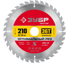 ЗУБР Оптимальный рез, 200 x 32/30 мм, 36T, пильный диск по дереву (36912-210-32-36)
