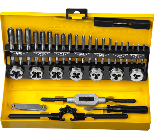 STAYER MaXCut, 32 предмета, легированная сталь, набор комплектных метчиков и плашек (28014-H32) купить  в Сочи