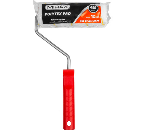 MIRAX POLYTEX PRO, 48 х 180 мм, бюгель 8 мм, ворс 12 мм, полиакрил/полиэстер, все виды ЛКМ, малярный валик (03816-18) купить в Сочи MIRAX POLYTEX PRO, 48 х 180 мм, бюгель 8 мм, ворс 12 мм, полиакрил/полиэстер, все виды ЛКМ, малярный валик (03816-18) купить в Сочи