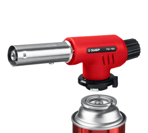 ЗУБР ГМ-150, 1300°C, газовая горелка с пьезоподжигом на баллон с цанговым соединением (55554) купить  в Сочи