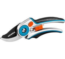 GRINDA P-29, 210 мм, закаленная сталь, усиленная конструкция с эргономичными алюминиевыми рукоятками, плоскостной секатор, PROLine (423429)