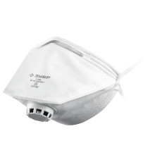 ЗУБР класс защиты FFP1, плоская, фильтрующая полумаска с клапаном выдоха (11166)