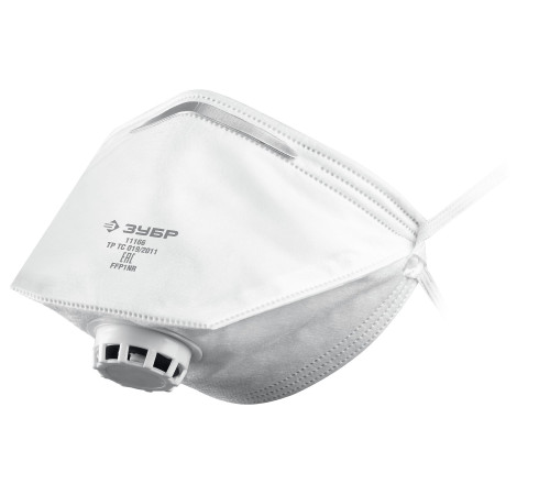 ЗУБР класс защиты FFP1, плоская, фильтрующая полумаска с клапаном выдоха (11166) купить  в Сочи