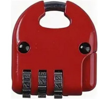 Замок LEGIONER МИНИ кодовый, красный, 3 диска