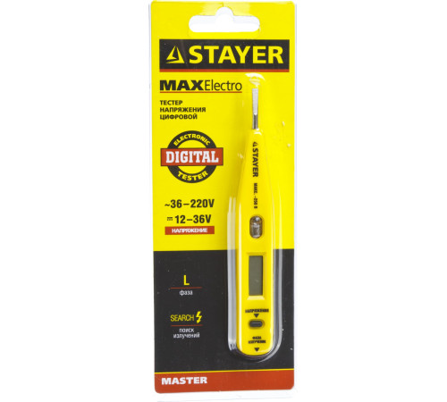 STAYER MAXElectro, 12 - 220 В, 125 мм, тестер напряжения (45290) купить в Сочи STAYER MAXElectro, 12 - 220 В, 125 мм, тестер напряжения (45290) купить в Сочи